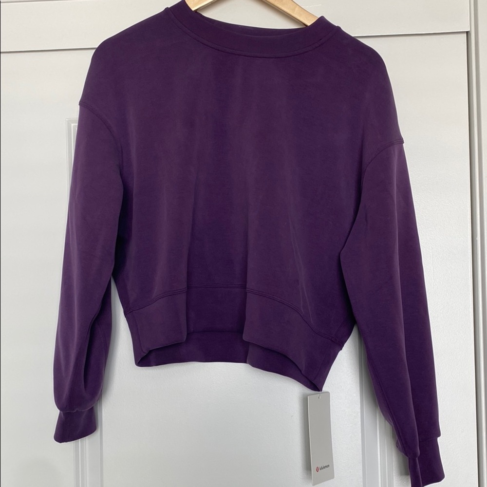 Lululemon Perfectly Oversized Cropped Crew Deep Magenta